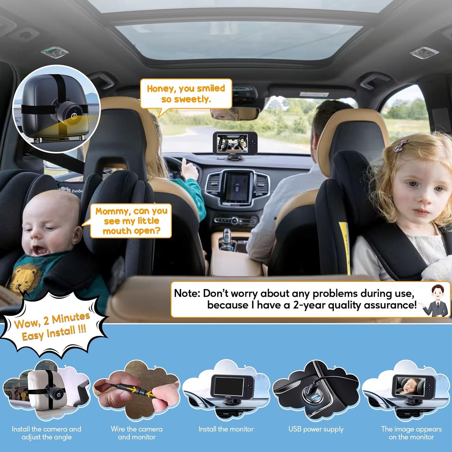 LeeKooLuu Baby Car Camera USB Review