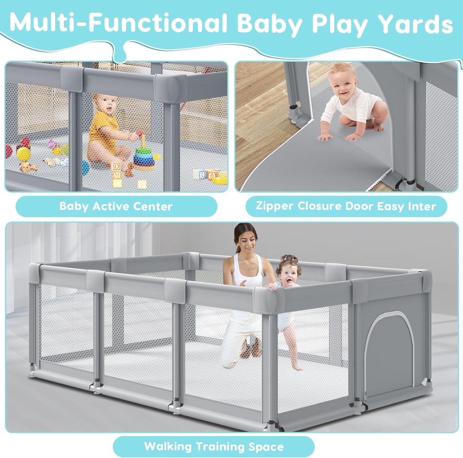 74″ ×50″ Large Baby Playpen Review