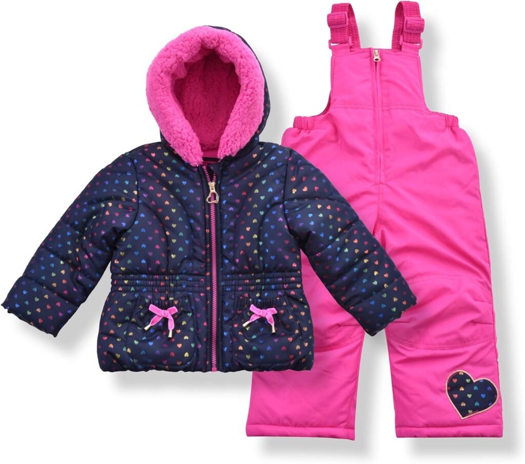 Arctic Quest 2-Piece Baby/Toddler/Kids Snow Suit - Water Resistant Girls Snow Pants Ski Puffer Jacket