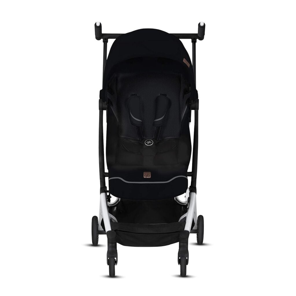 gb Pockit Air All Terrain Ultra Compact Lightweight Travel Stroller with Breathable Fabric in Velvet Black