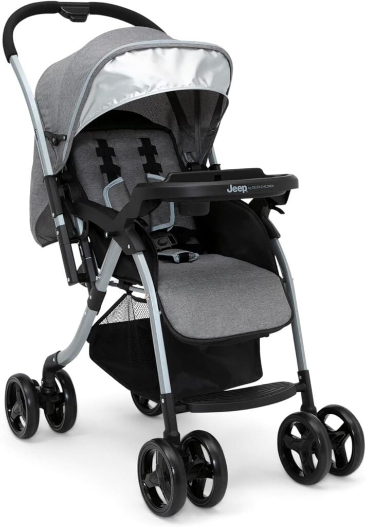 Jeep Unlimited Reversible Handle Stroller, Grey Tweed