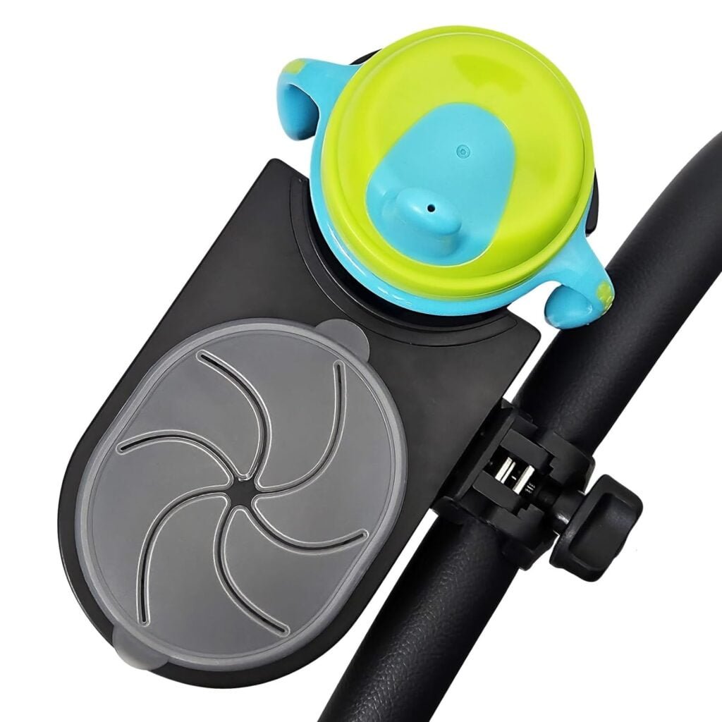 liuliuby Universal Stroller Snack Tray Attachment - Stroller Cup Holder Attachment Universal Snack Tray for Stroller Tray Attachment - Clip On Baby Stroller Accessories for Joggers, Umbrella  Wagons