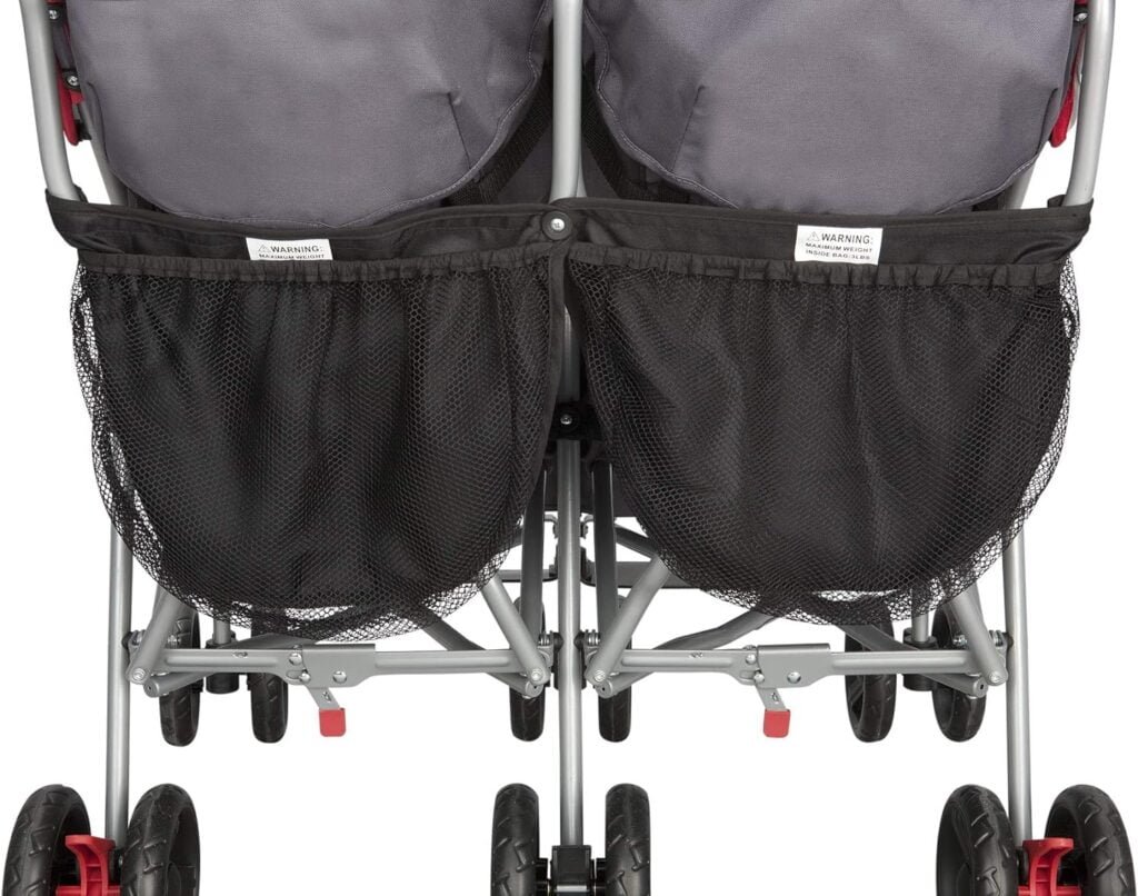 LX Side by Side Stroller - with Recline, Storage Compact Fold, Grey