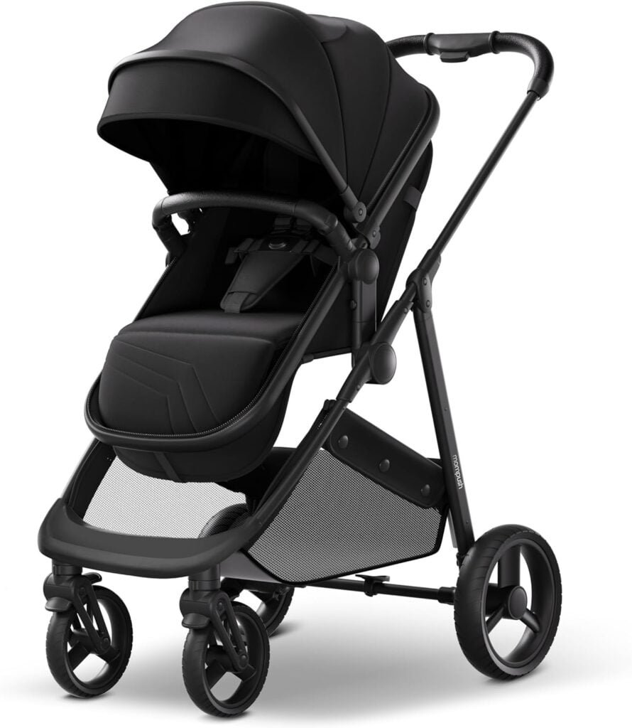 Mompush Wiz 2-in-1 Convertible Baby Stroller with Bassinet Mode - Foldable Infant Stroller to Explore More as a Family - Toddler Stroller with Reversible Stroller Seat